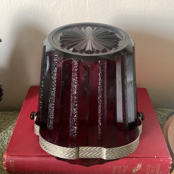 RUBY RED ANCHOR HOCKING VINTAGE ICE BUCKET - Picture 7 of 7